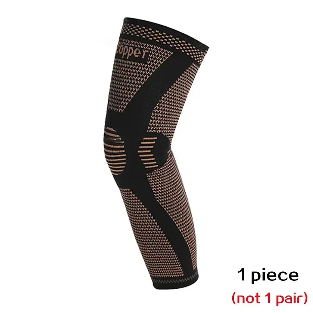 Copper Knee Compression Sleeves – Long Support for Thighs & Calves