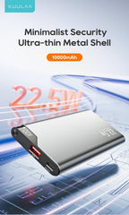KUULAA 22.5W Power Bank 10000mAh Portable Charger PowerBank Fast Charging External Battery For iPhone17 16 14 Xiaomi poweer bank