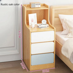 Modern Wooden Mini Nightstand with Drawer Storage