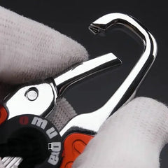 1/5pcs Men's Keychain Hook Stainless Steel Buckle Outdoor Carabiner Climbing Tool Double Ring Fishing Key Ring Car Accessories