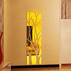3D Acrylic Lucky Tree Wall Stickers DIY Stickers Art Mirror TV Background Wall Stickers Home Living Room Bedroom Home Decor Mirror Art