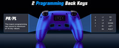 Controller For Playstation 5 PS5/PS5 Pro/Slim/PC,RGB Wireless Gamepad W/Hall Effect Trigger Marco/Turbo Anti-Drift Game Joystick