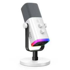 FIFINE USB/XLR Dynamic Microphone with RGB Control/Headphone jack/Mute,MIC for PC Gaming Recording Streaming AmpliGame-AM8