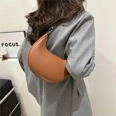 Luxury Moon-Shaped Shoulder Bag for Women – Elegant Handbag