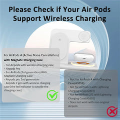 Foldable 3 In 1 Wireless Charger Stand Pad Desktop Fast Charging Station For iPhone 17 16 15 14 13 Samsung Apple Watch Airpods