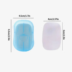 20/60/100PCS Bathroom Disposable Soap Paper Convenient Travel Soap Paper Washing Hand Bath Clean Scented Mini Paper Slice Soap