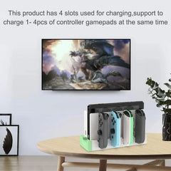 IPEGA PG-9186 Joycon Charging Dock Station for Switch&OLED - Charges Up To 4 Controllers, Compatible with Switch and OLED Model