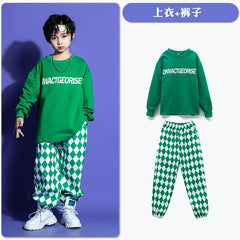 Kid Kpop Hip Hop Clothing Baseball Cardigan Shirt Top White Streetwear Cargo Jogger Pants Shorts for Girl Boy Jazz Dance Costume