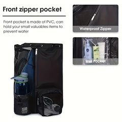 Swim Bag Mesh Drawstring Backpack with Wet Pocket Multipurpose Beach Backpack for Swimming, Gym, and Workout Gear