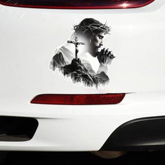 12x13cm Jesus Faith Vinyl Decal - Suitable for Cars, Laptops, Windows and More - Durable Self-Adhesive Sticker for Indoor Use