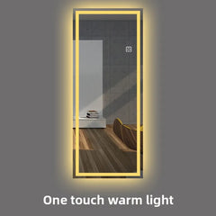 15.5 * 27.5 Inches LED Smart Full-length Mirror  Bedroom Wall Wall Hanging Full-body Simple Frameless Wall Fitting Mirror