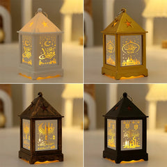 Creative Eid Mubarak Candle Lamp Islamic Ramadan Crescent Moon and Star Night Light Muslim Party Decor Eid Party Supplies