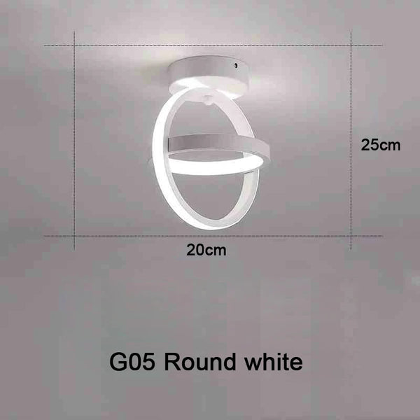 Modern 2-Ring LED Ceiling Light – Creative Indoor Fixture Lamps and Lights Home Decor