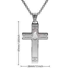 Stainless Steel Pendant of Holy Cross of Pardon and the Cross of the Sons and Daughters Marie Julie Jahenny Cross of Forgiveness