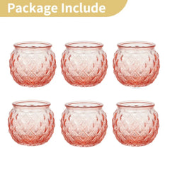 6/12Pcs Blue Votive Candle Holders Glass Candlestick for Party Decoration Tea Lights Candle Holders for Wedding Home Table Decor