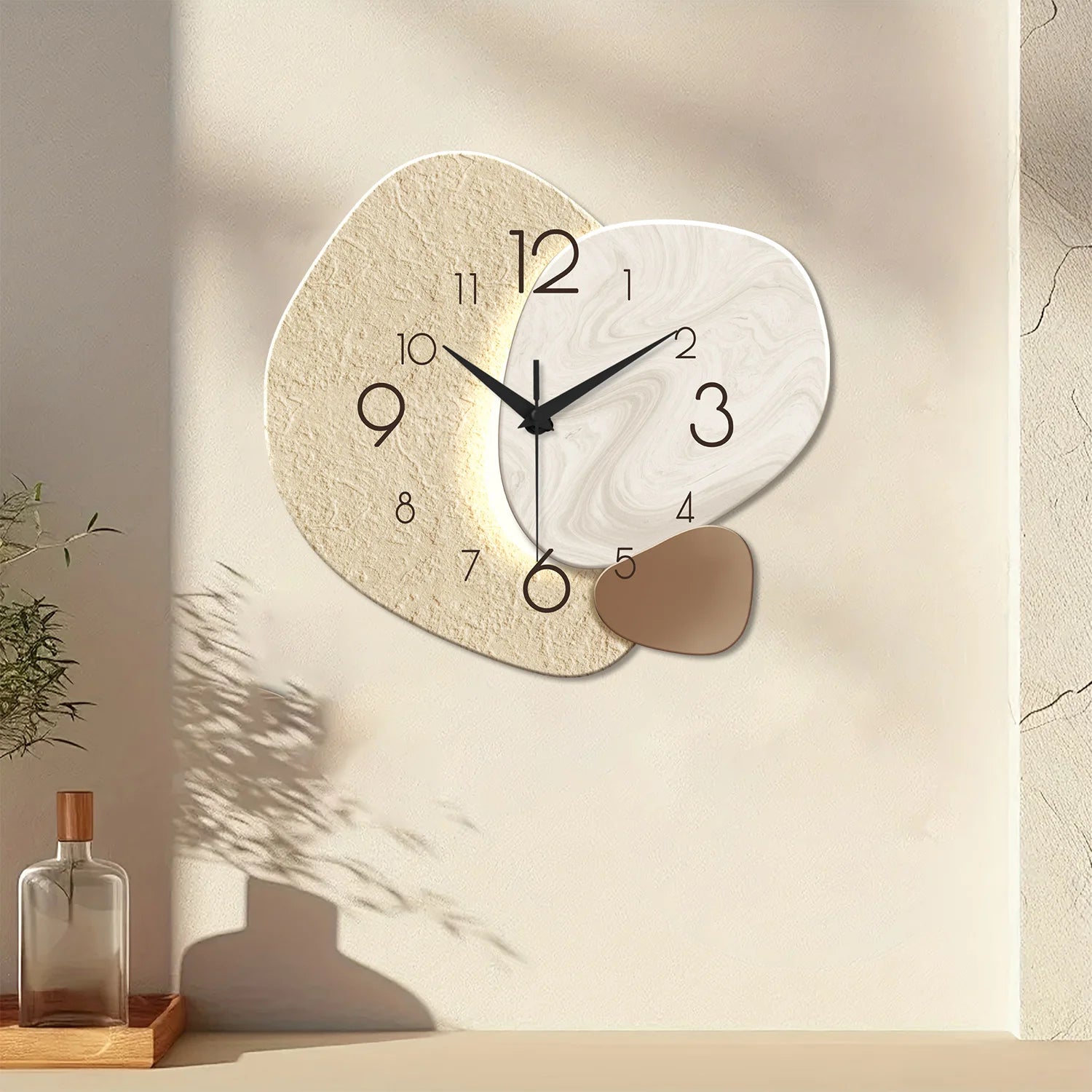 Modern Simple Wall Clock, Silent Quartz Clock, Bedroom Clock Living Room Sofa Background Decoration Wall Clock, No Battery Home Decor