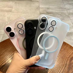 For iPhone 16 17 Pro Max Frameless Case Heat Radiation Slim Matte for Magsafe Case for iPhone 11 12 13 14 15 Pro Max Plus