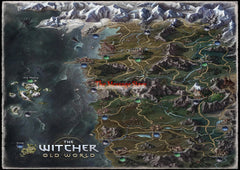 Witcher World Map Continent Locations Wall Art Video Game Gamer Room Decor Poster Canvas Painting Wall Pictures Home Decor Gifts