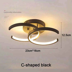 Modern 2-Ring LED Ceiling Light – Creative Indoor Fixture Lamps and Lights Home Decor