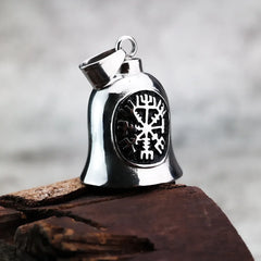 Vintage Christian Jesus Cross Bell Pendant Motorcycle Bell Necklace Punk Biker Religious Exorcist Lucky Jewelry for Men's