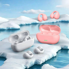 Bluetooth Headset 5.3 Wireless Air Conduction Headphones Clip Ear Music Noise Canceling HD Call Sports Gaming Earphone
