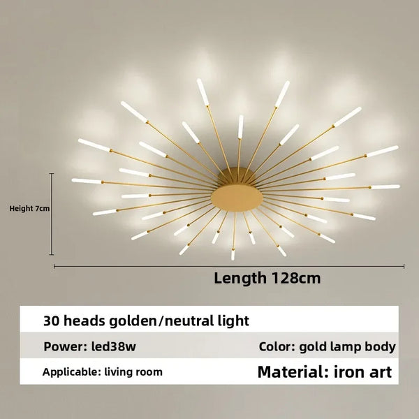 Nordic Ceiling Lighting for Living Room Bedroom Kitchen Led Ceiling Light Fixture Indoor Home Firework Decor Ceiling Lights