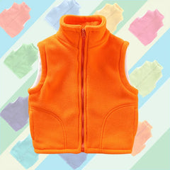 3 to 10 Years Teenager Outwear Waistcoats Sleeveless Jackets Children's Vest For Boy Girl Polar Fleece Baby Kid Vest Warm Winter