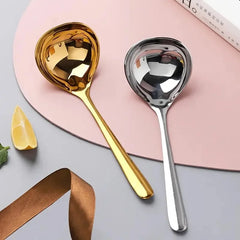 Korean Stainless Steel Thickening Spoon Creative Long Handle Hotel Hot Pot Spoon Soup Ladle Home Kitchen Tools, Cooking Utensils