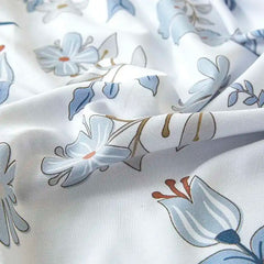 1PC Floral Washed Cotton Duvet Cover - Single/Queen/King Size Housse De Couette 이불커버 Funda Nórdica (No Pillowcase)