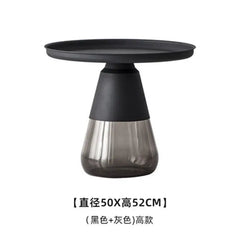 Artistic Glass Coffee Table, Creative Design End Tables for Living Room , Stylish Accent Tea Table with Various Sizes & Colors Living Room Furniture