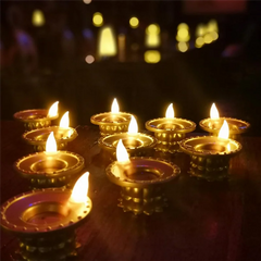 AB41-Flameless Oil Lamps, 12 Pcs Diwali Diyas Lamp Decorations, Diwali Led Water Sense Sensor Lights, Waterproof Lotus Tea Light