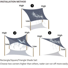 Multi-size Triangle Sun Shade Sail Waterproof Outdoor Garden Patio Party Sunscreen Awing Sun Canopy For Beach Camping Pool