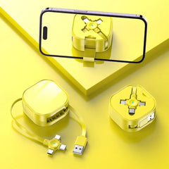 Retractable 3 In 1 Charging Cable Micro USB Type C Charger Line Accessories Portable for iPhone /Huawei /Samsung /Xiaomi