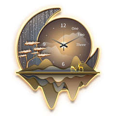 Luxury Wall Clock Lamp – Modern Home Decor Clock Light