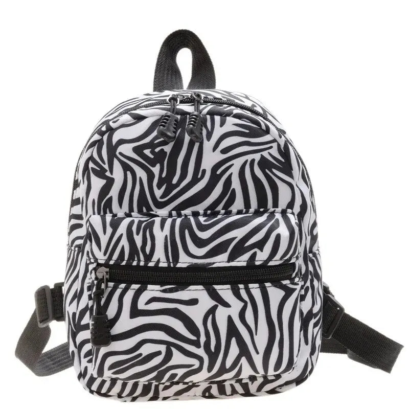 Mini Women's Backpacks Nylon Female Bag Animal Printing Small Feminina Backpack School Bags For Teen Girls Knapsack
