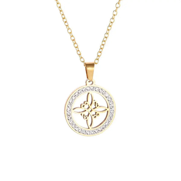 Delicate Crystal Cross Pendant Women Girls Necklace Elegant Party Wedding Jewelry Catholic Amulet Gift