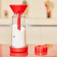 Rotating Flour Sieve Cup Hand-Held Semi-Automatic Flour Mixer Household Baking Tools Plastic Flour Sieve Kitchen Tools, Cooking Utensils