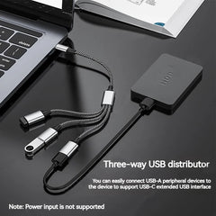USB Hub Extensions Type C Male to 4 USB Female Cable Splitter OTG High Speed Transfer Adapter Portable Converter For PC Laptops