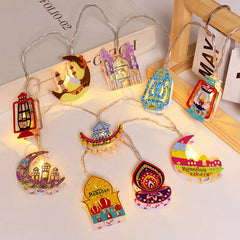 Ramadan Eid Mubarak LED Moon Star String Lights 2026