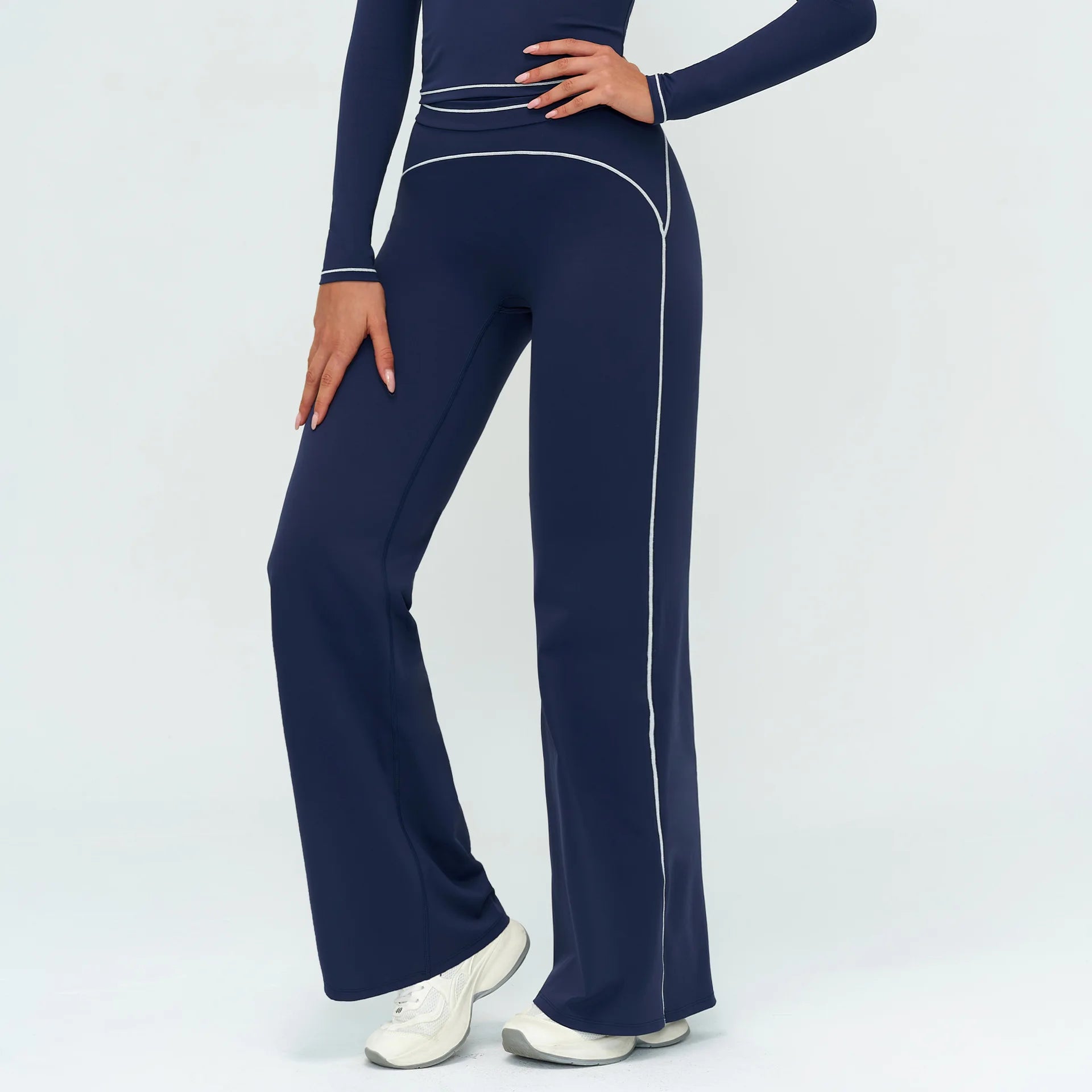 High Waist Yoga Flared Pants Hip Lifting Fitness Trousers Exercise Elastic Bell Bottom Pants Female Casual Outdoor Yoga Pants