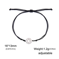 Dawapara Star of David Bracelet Jewish Prayer Judaica Hexagram Charm Protection Amulet Couple Gift Stainless Steel Jewelry