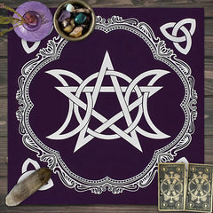 1pc Tarot card tablecloth, mysterious rune astrology altar cloth, witchcraft cabin decoration tablecloth, card game tablecloth