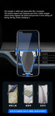 Universal Gravity Auto Phone Holder Car Air Vent Clip Mount Mobile Phone Holder Cell Phone Stand GPS Support For iPhone Samsung