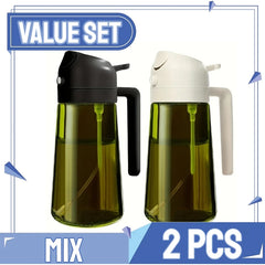 2in1 Kitchen Spray Oil Dispenser Oil Sprayer Polisher Or Only Brush Spray for Air Fryer Salad Grilling Roasting Cooking Kitchen
