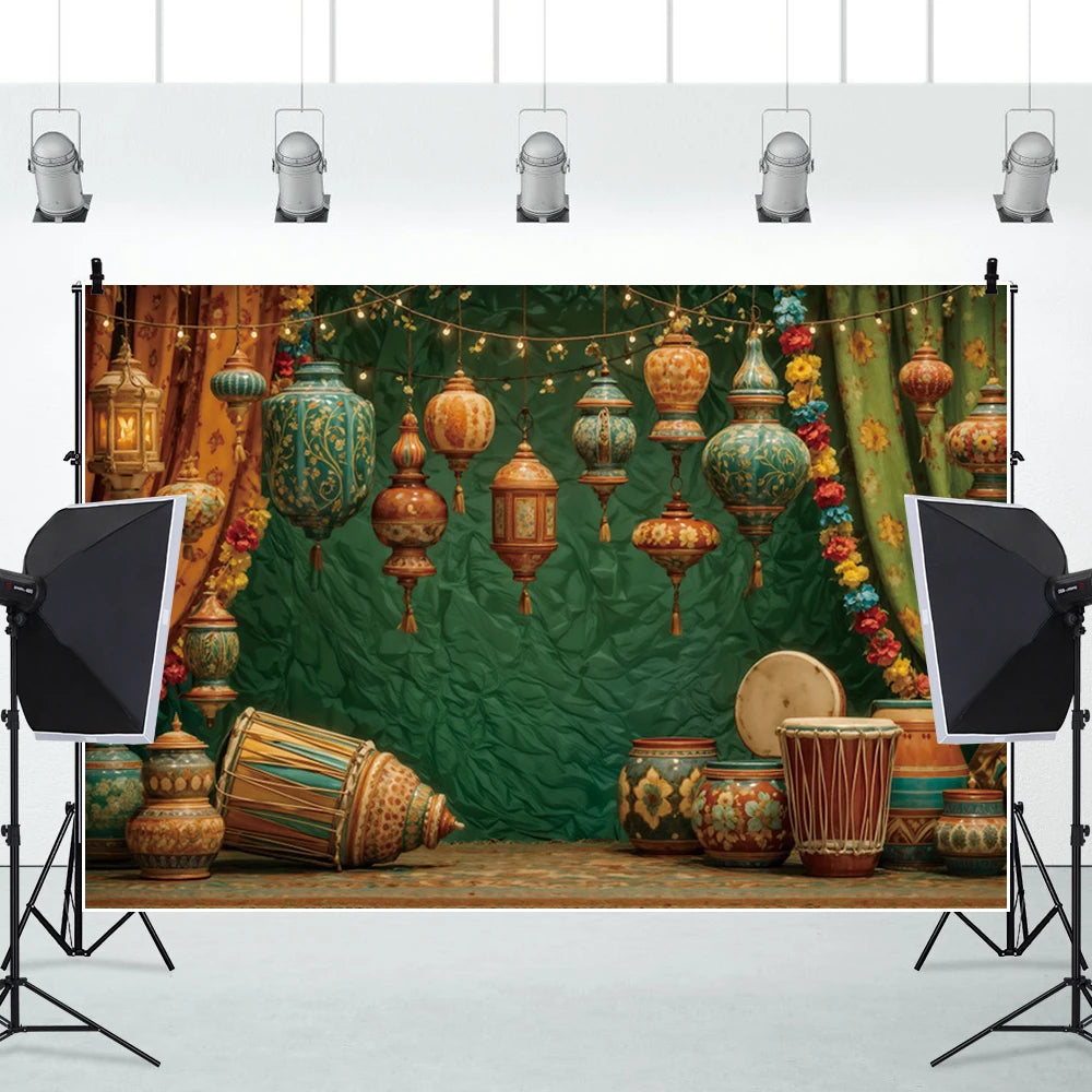 Indian Garlands Diwali Backgrounds Marigold Flowers Curtain Puja Ganpati Pooja Traditional Birthday Wedding Party Decor Backdrop