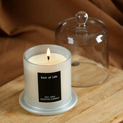 Aromatherapy candle home decoration holiday gift aromatherapy plant candle smokeless with glass cover