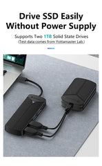 Yottamaster 5Gbps 4-in-1 USB3.0 Hub USB HUB Adapter Expansion Dock Ultra-Slim OTG Adapter Type C For PC iOS Computer Accessorie