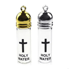 Elegant Holy Water Bottle Glass Holy Water Container Featurings Silver/Gold Color Lid For Spiritual Ritual Collectors Dropship