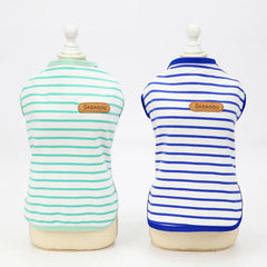 Striped Puppy Sleeveless Vest Spring Summer Pet Clothes for Small Dogs Pomeranian Chihuahua Pullovers Kitten T-shirts Outfits Pet Shop Pet Clothing