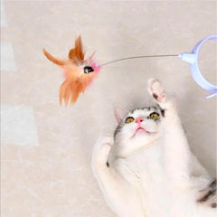 Cat Feather Collar Toy, Interactive Toys for Indoor Cats Self Play Funny Teaser Wand Neck Toy Feathers with Bell Pet Shop